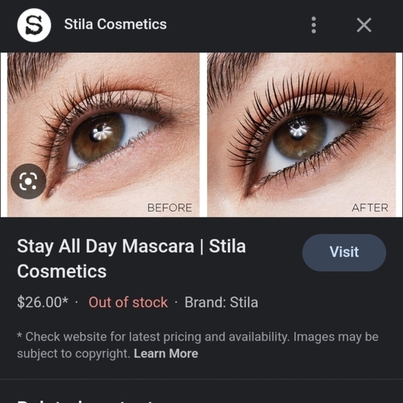 BRAND NEW IN BOX STILA STAY ALL DAY MASCARA IN "INTENSE BLACK" - Picture 8 of 9